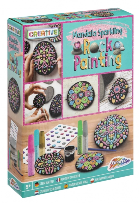 Grafix Peinture sur galets - Mandala Étincelant