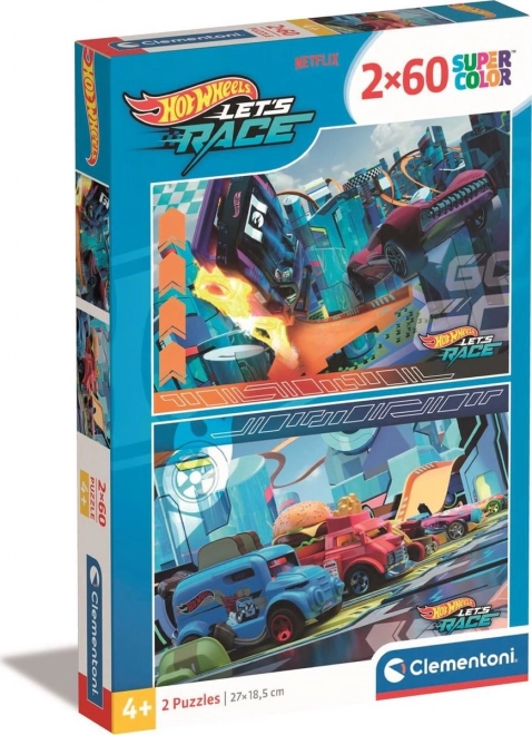 CLEMENTONI Puzzle Hot Wheels 2x60 pièces