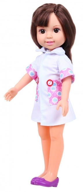 Grande poupée infirmière pour enfants 3+ Accessoires pour médecin + stéthoscope + thermomètre + seringue
