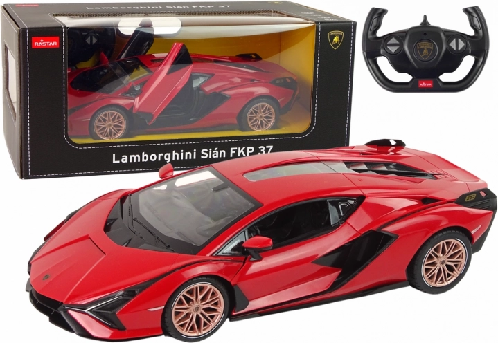 Auto R/C Lamborghini Sian FKP 37 Rastar 1:14 rouge télécommandée