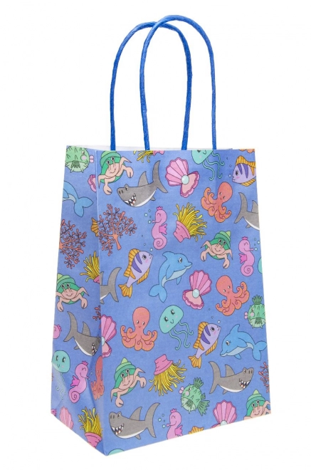 Sac cadeau monde marin/eau 16x22x9 cm