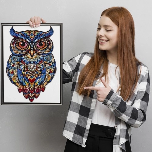 Puzzle en bois chouette Kruzzel