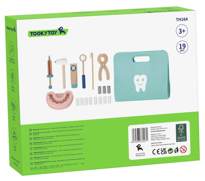 Tooky Toy Ensemble dentaire pour enfants avec sac à dos 19 pcs FSC