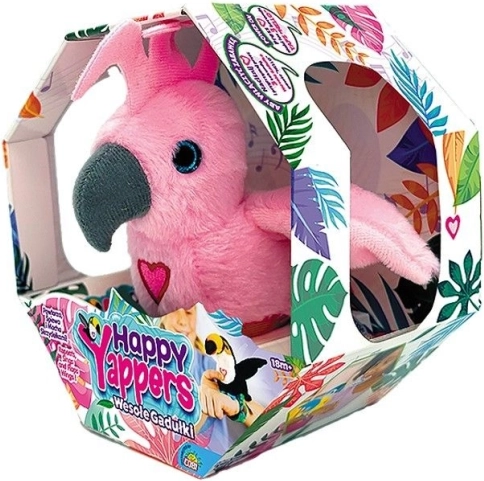 Happy Yappers Wesołe Gadułki cacatoès en peluche interactif avec répétition et chant