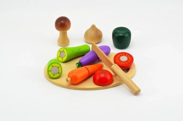 Coupe légumes avec planche en bois 16 pcs 21,5x15x7 cm dans une boîte 24m+