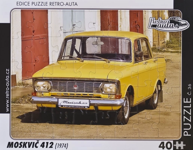 Puzzle RETRO-AUTA n°36 Moskvitch 412 (1974) 40 pièces