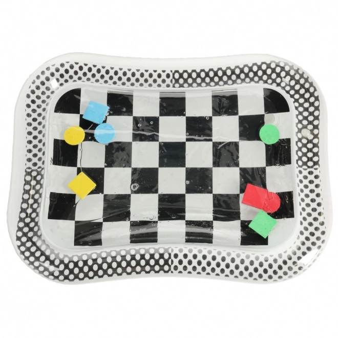 Tapis d'eau pour enfants - Échiquier noir et blanc
