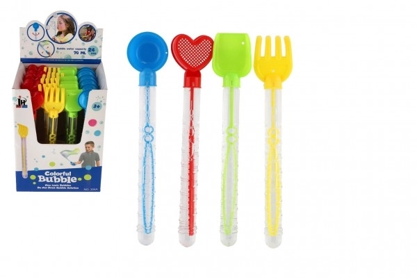 Bublifuk 70ml tube 28cm avec outils pour sable en plastique 4 types