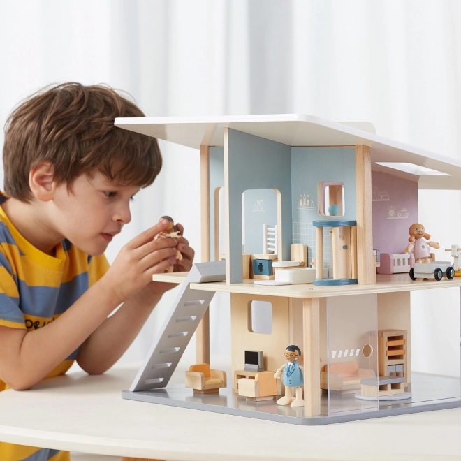 Poupées en bois pour maison de poupée