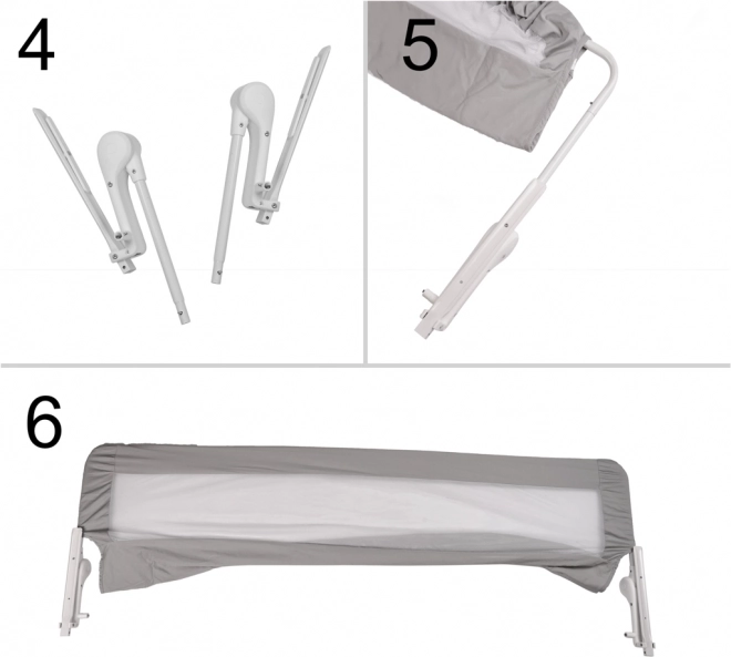 Barrière de protection pour lit pliante 200 cm grise