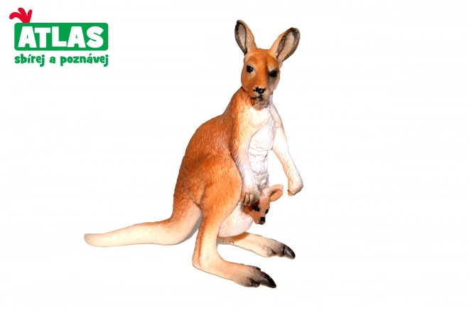 Figurine kangourou avec bébé