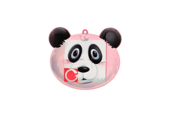 Puzzle coulissant en plastique 7x6cm animaux, mélange de types dans un sachet