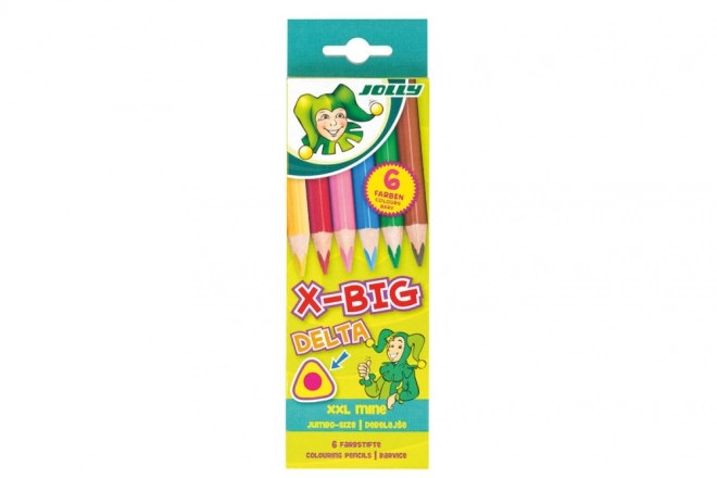 Crayons triangulaires X-Big Delta 6 couleurs