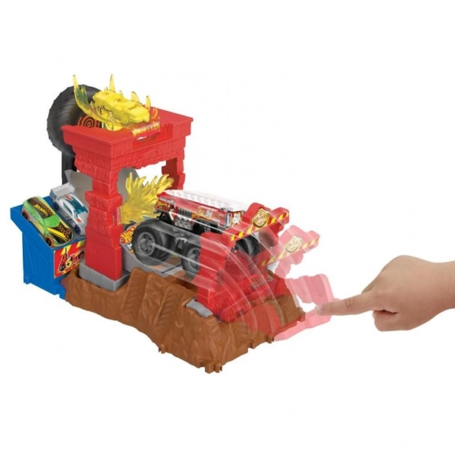 Hot Wheels Monster trucks aréna - défi de course set de jeu HNB87 – HW Tiger Shark