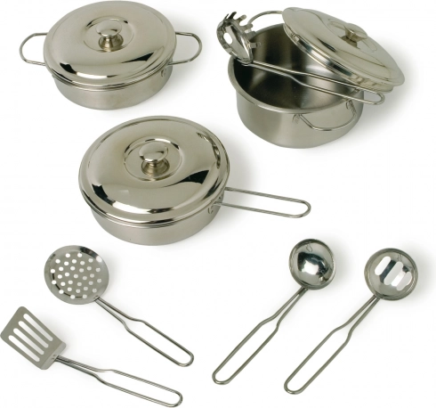 Batterie de cuisine métallique pour enfants Profi, set de 11 pièces
