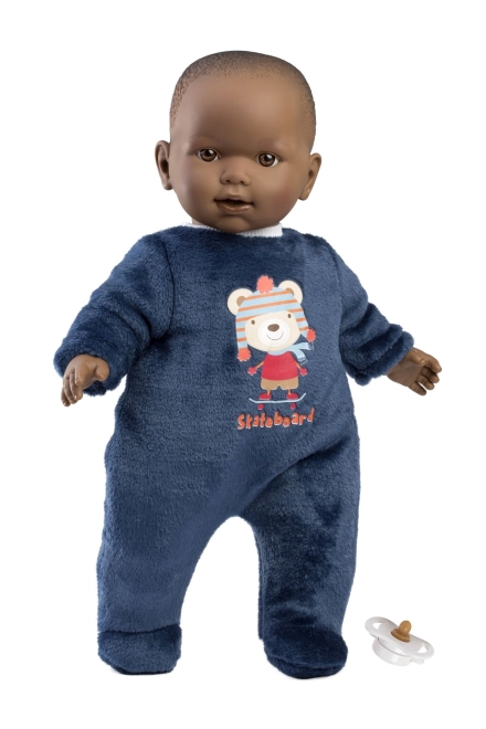 Llorens 14247 BABY ZAREB - poupée bébé réaliste avec corps souple en tissu - 42 cm