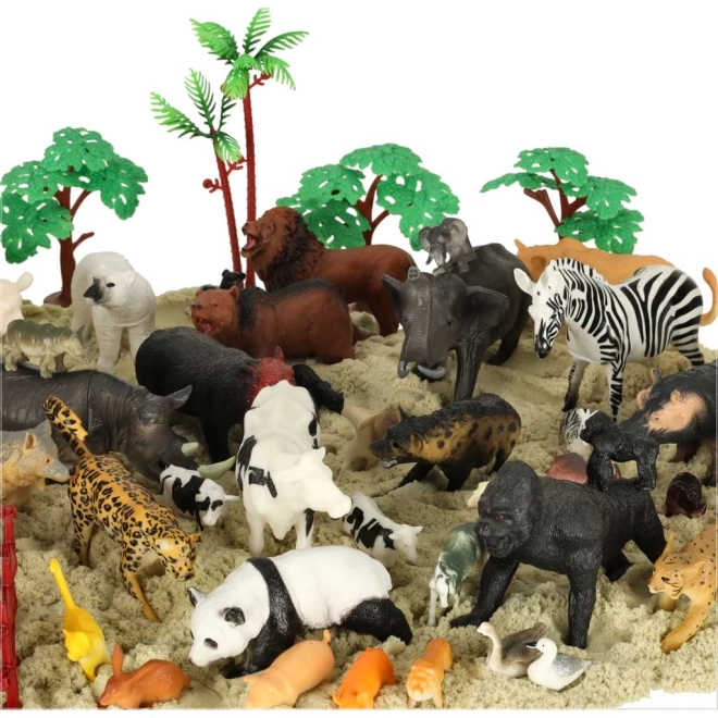 Figurines animalières Zoo - 51 pièces