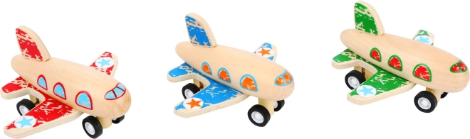 Avion en bois à rétrofriction small foot – rouge