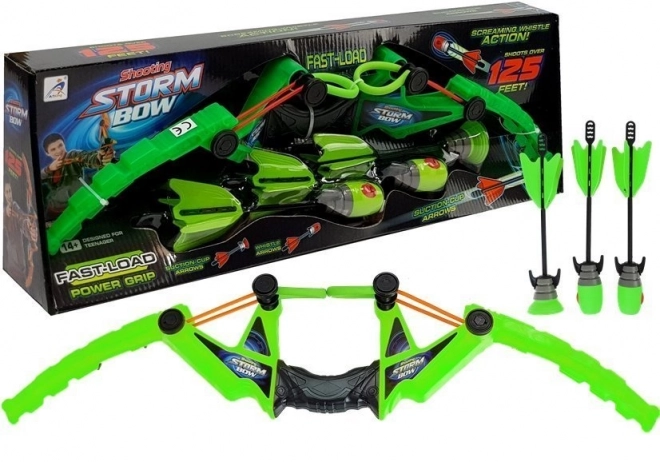 Ensemble arc et 3 flèches Vert Sportif 58 cm