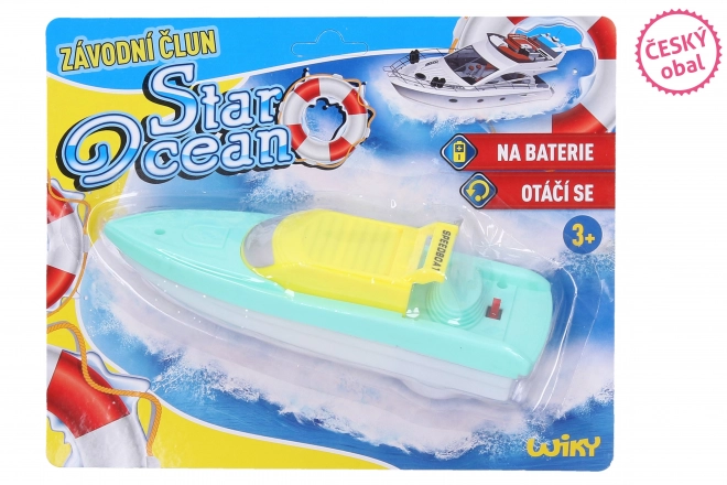 Bateau à piles 18 cm - Emballage tchèque