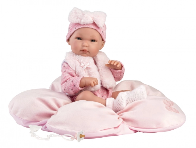 Llorens 63592 NOUVEAU-NÉ FILLE - poupée réaliste bébé avec corps en vinyle entier - 35 cm