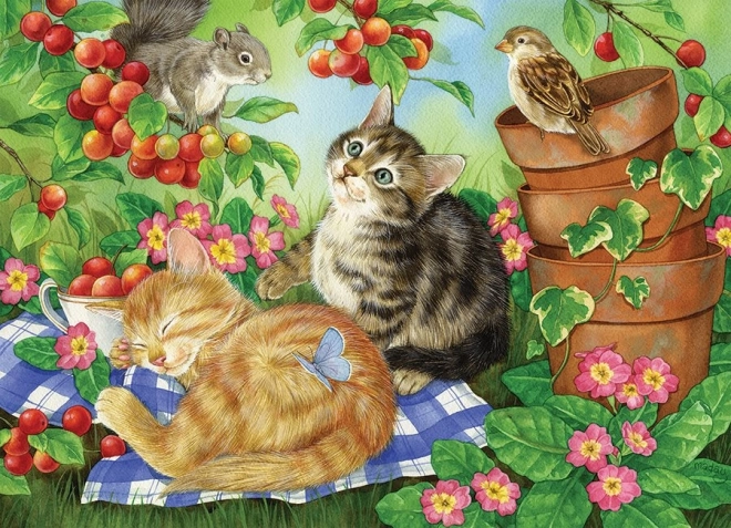 Puzzle familial Sous le cerisier 350 pièces de COBBLE HILL