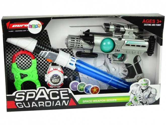 Ensemble d'armes spatiales Space Guardian avec pistolet laser et épée