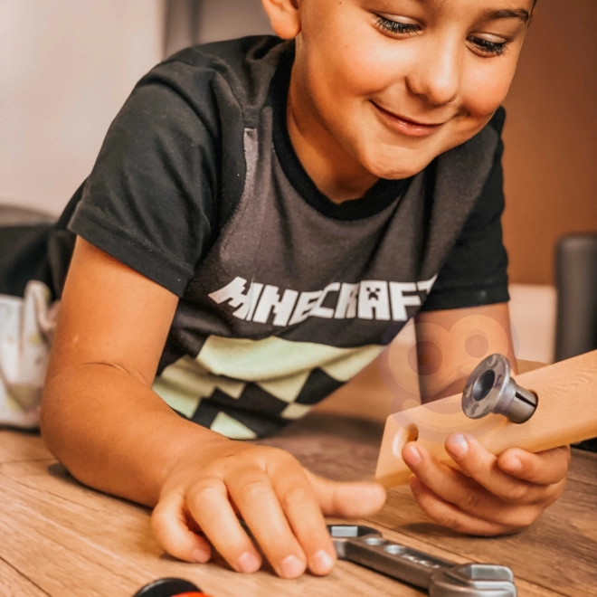 Grande boîte à outils pour enfants Woopie avec perceuse, 15 éléments