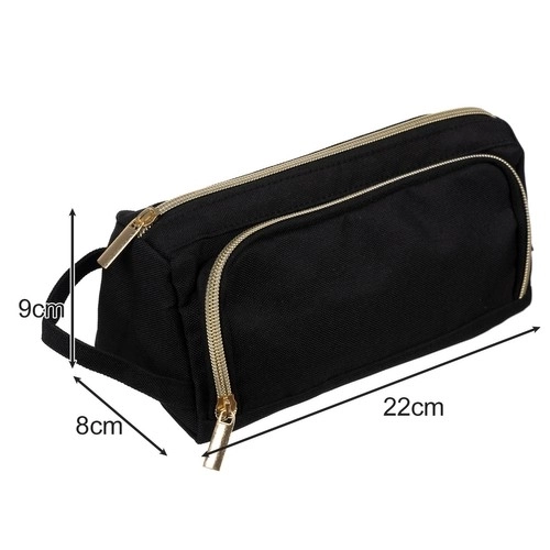 Trousse noire Maaleo à deux compartiments dépliante