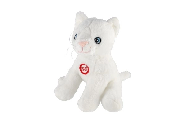Mascotte Leo, chat crème 15 cm