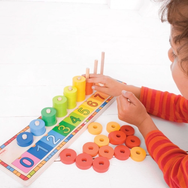 Planche avec chiffres encastrables Bigjigs