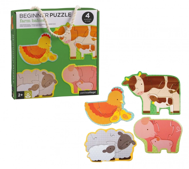 Petit Collage Mes Premiers Puzzles d'Animaux de la Ferme