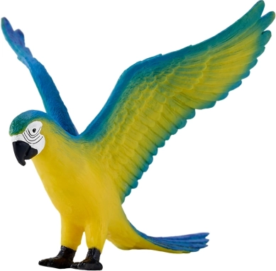 mojo ara ararauna – figurine de perroquet peinte à la main