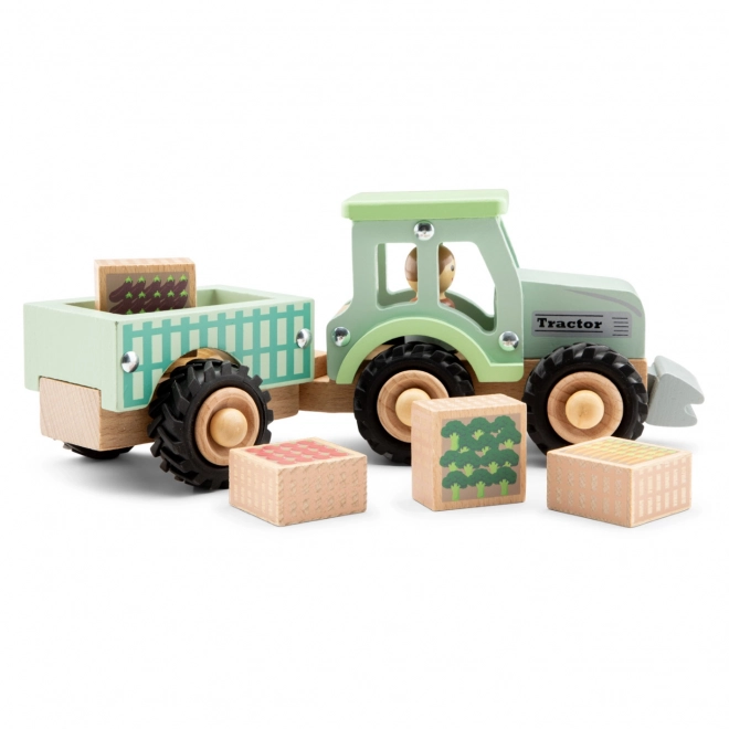 Tracteur avec remorque et cargaison