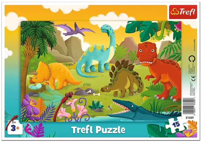 TREFL Puzzle Dinosaures 15 pièces