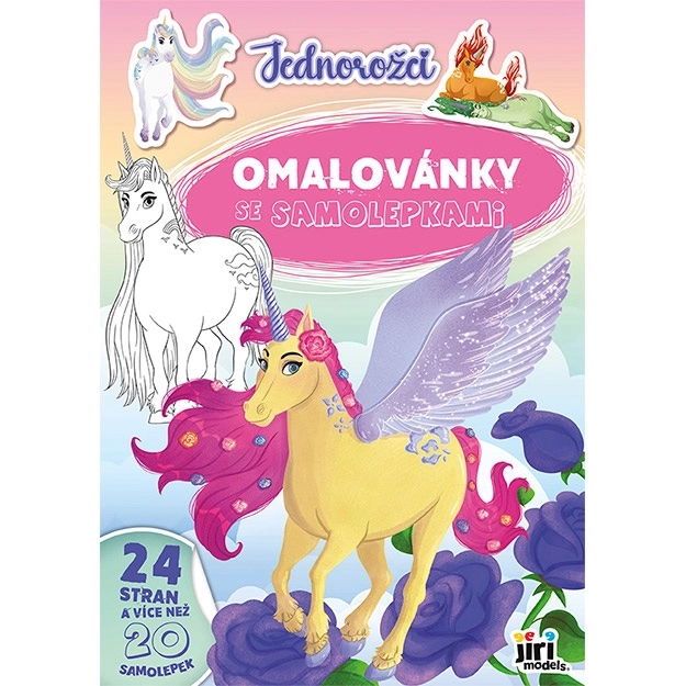 Livre de coloriage A4 avec autocollants Licornes