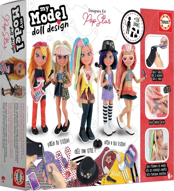 EDUCA Ensemble Créatif My Model Doll Design: Star Pop