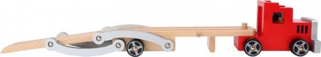Petit camion en bois avec voitures