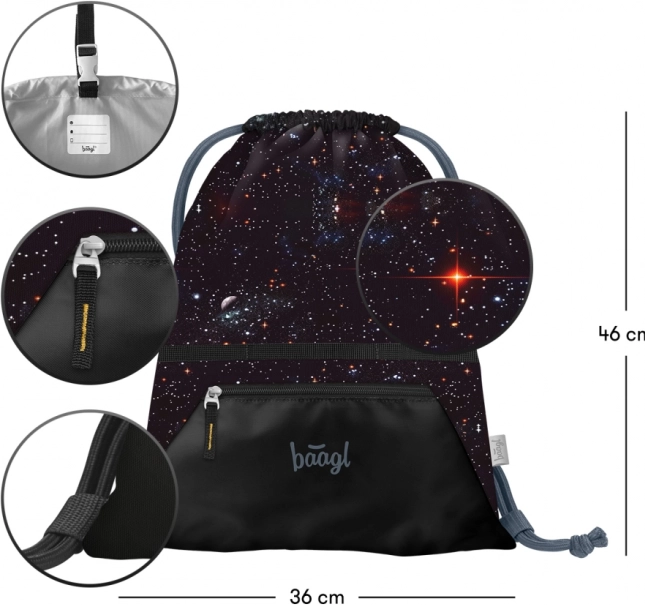 Ensemble scolaire BAAGL : Zippy Plus Pixel Space - cartable, trousse, sac