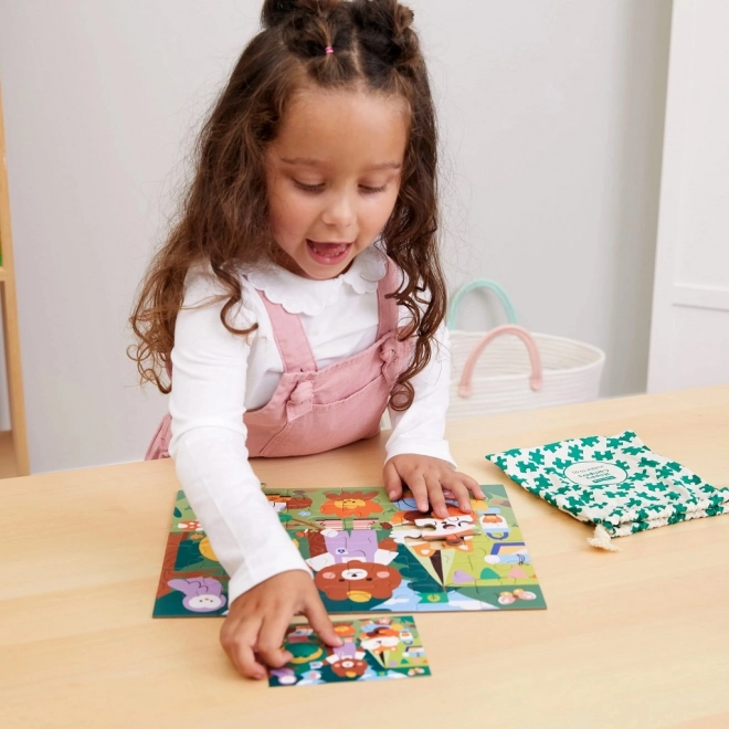 Puzzle Mudpuppy Les Joyeux Campeurs dans un Sac en Tissu