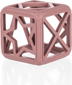 Anneau de dentition en silicone Square, Old Pink