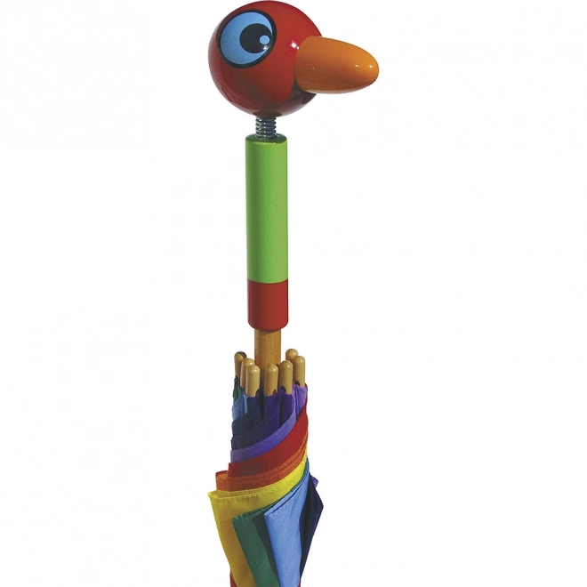Parapluie pour enfants avec poignée en forme d'oiseau