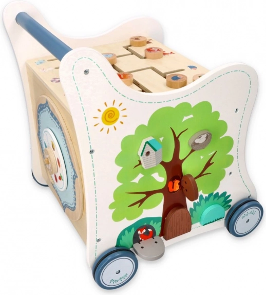Motif forestier et boîte à formes