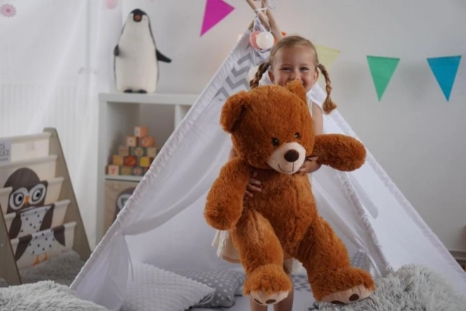 Ours en peluche 60 cm, brun foncé