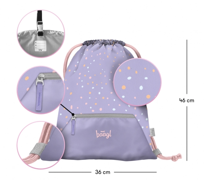 BAAGL 3 SET Airy Peluches: sac à dos, trousse, sac