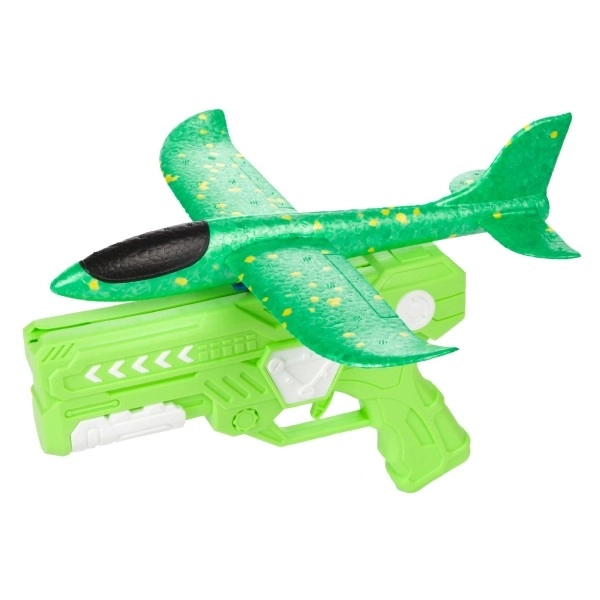 Avion en mousse à lancé automatique avec pistolet