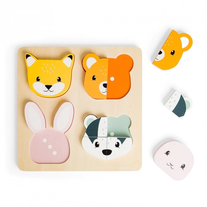 Puzzle en bois encastrable avec numérotation Bigjigs Toys