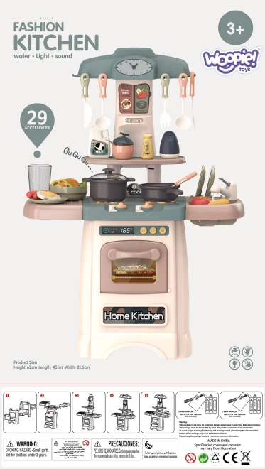 Cuisine Woopie avec circulation d'eau, lumière et son