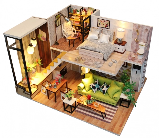 Neuf miniatures de maison style romantique scandinave