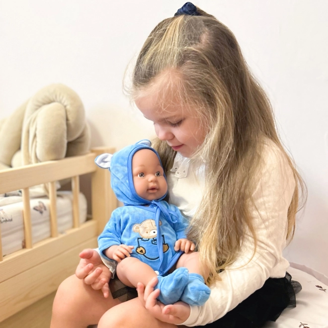 Poupée royale Woopie bébé en tenue d'ourson 46 cm